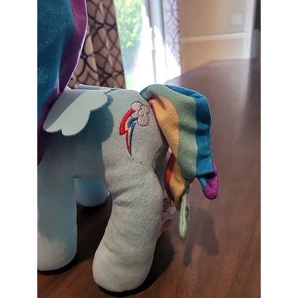 Hasbro My Little Pony Rainbow Dash Plush Stuffed Animal 13" Tall Toy Blue 2016 - Picture 4 of 14